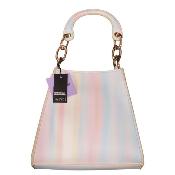 HOUSE OF WANT Sunset Stripe Glow Up Vegan Leather Mini Bucket Tote Bag - Picture 8 of 8